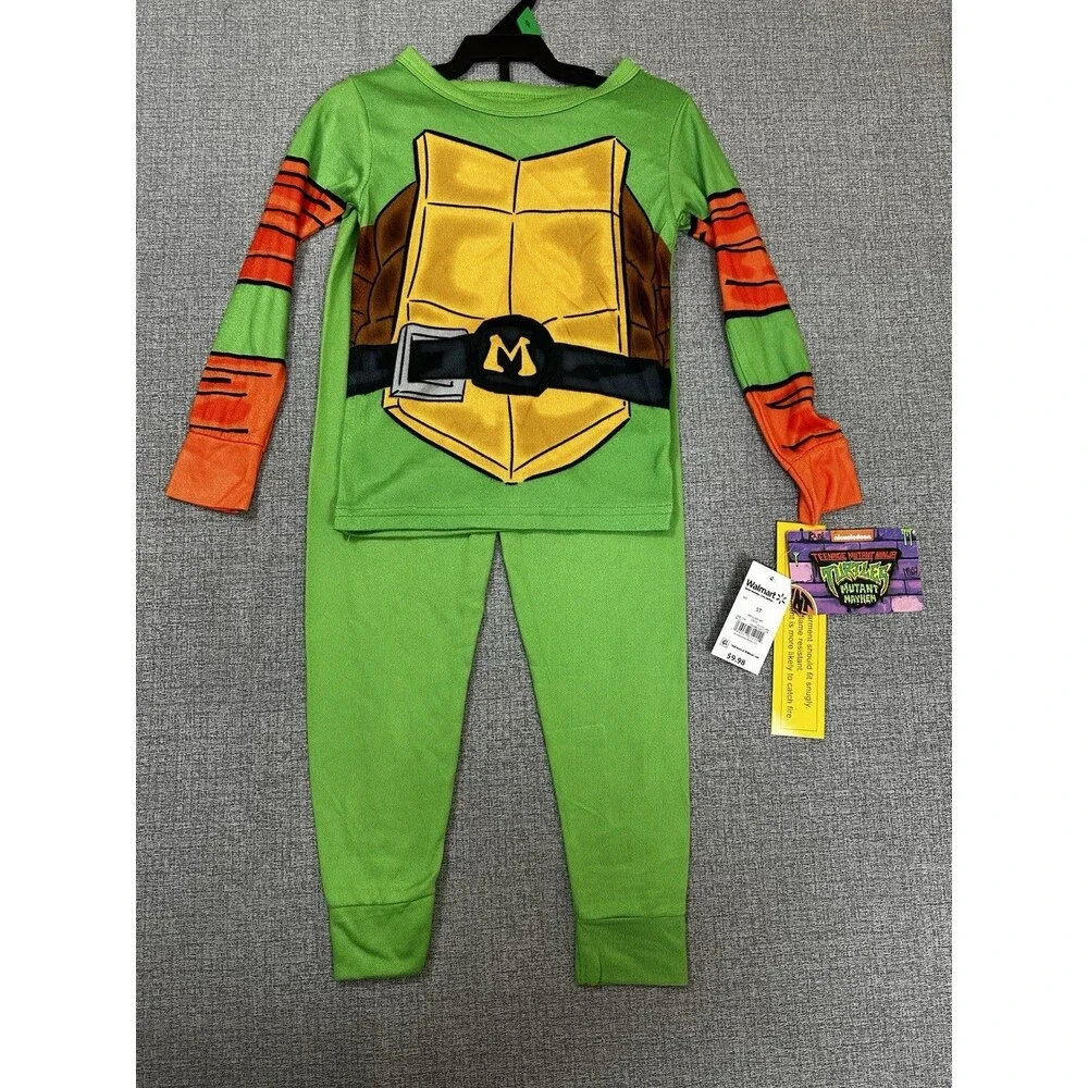Teenage Mutant Ninja Turtles 2 PC Long Sleeve Tight Fit  Pajama Set Boy 5T